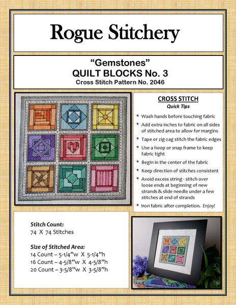 Gemstones / Quilt Blocks 3 - Cross Stitch Kit