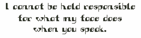 What My Face Does - Custom Trim Cross Stitch Kit