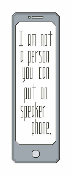 Not on Speakerphone - Custom Trim Cross Stitch Kit