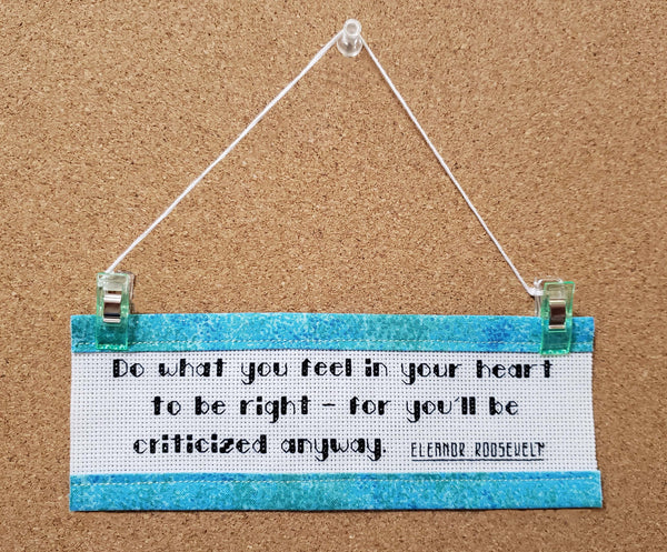 Do What Is Right / Roosevelt - Custom Trim Cross Stitch Kit