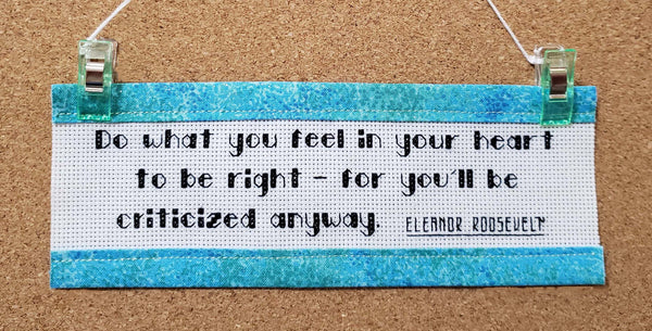 Do What Is Right / Roosevelt - Custom Trim Cross Stitch Kit