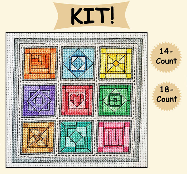 Gemstones / Quilt Blocks 3 - Cross Stitch Kit