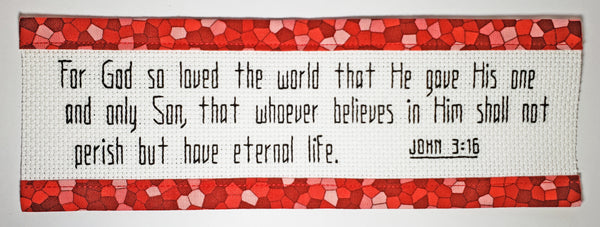 John 3:16 - Custom Trim Cross Stitch Kit