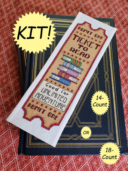 Ticket to Read - Cross Stitch Kit