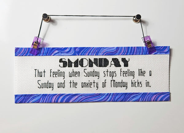 Smonday - Custom Trim Cross Stitch Kit