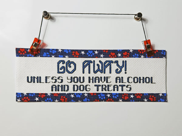 Alcohol & Dog Treats - Custom Trim Cross Stitch Kit