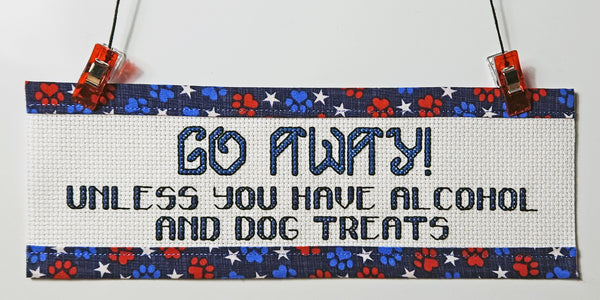 Alcohol & Dog Treats - Custom Trim Cross Stitch Kit