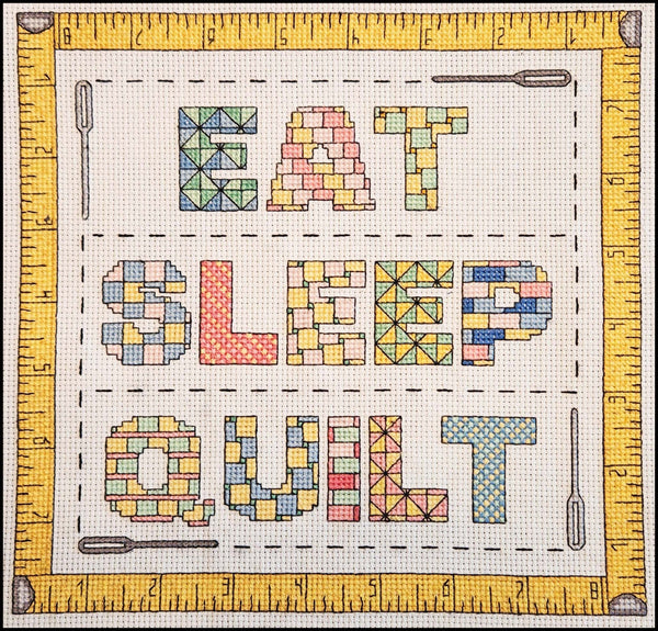 Eat Sleep Quilt - Cross Stitch Pattern