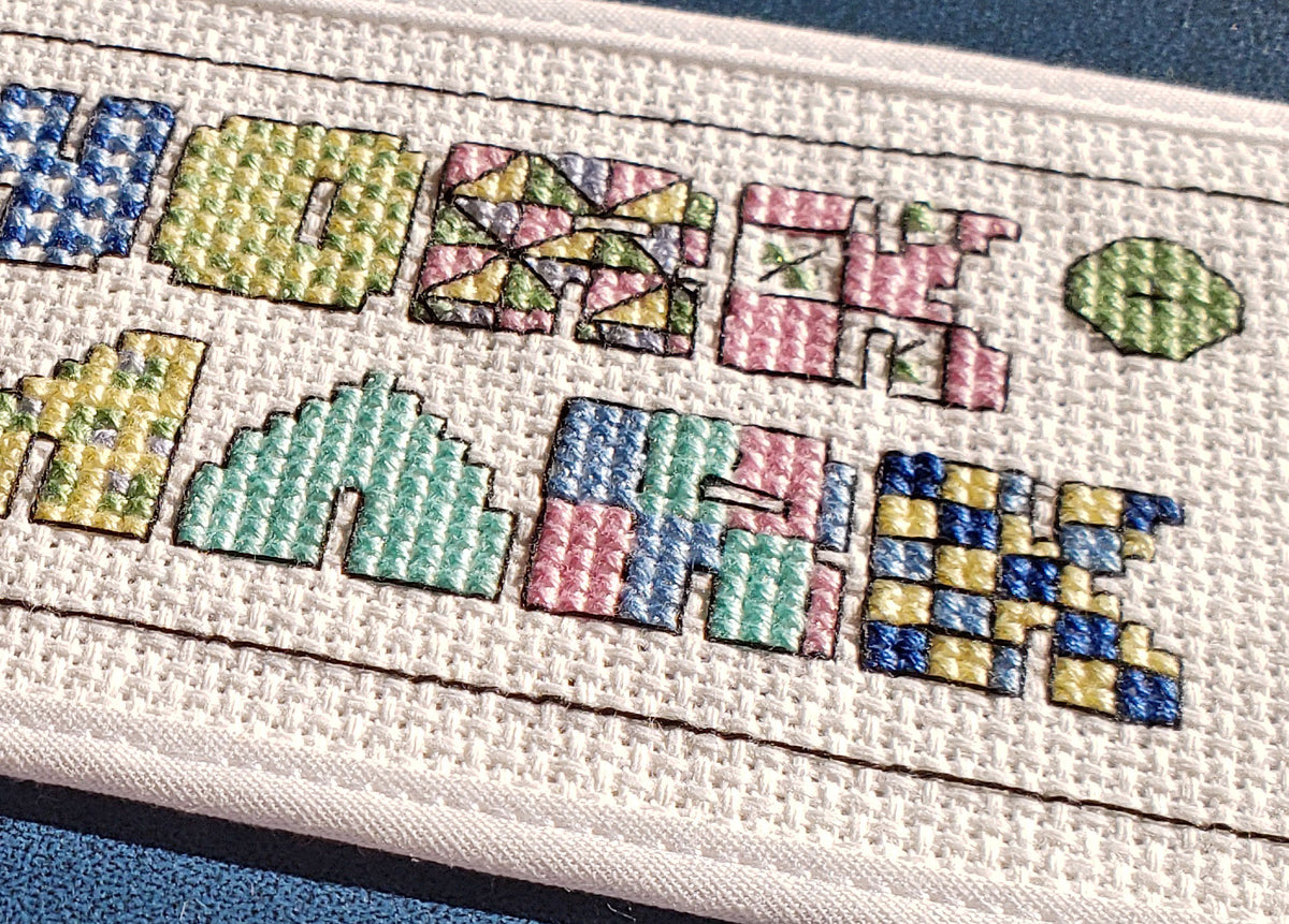Patchwork Bookmark Cross Stitch Pattern Rogue Stitchery LLC