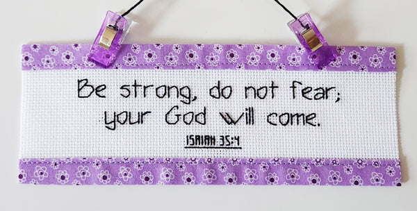 Isaiah 35:4 - Custom Trim Cross Stitch Kit
