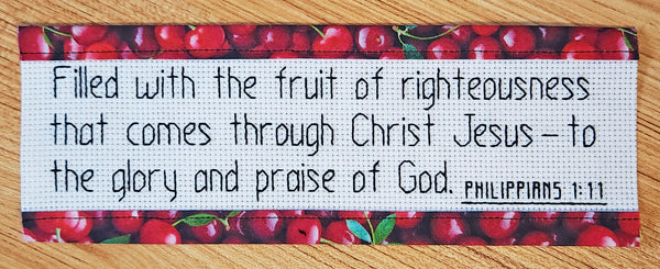 Philippians 1:11 - Custom Trim Cross Stitch Kit