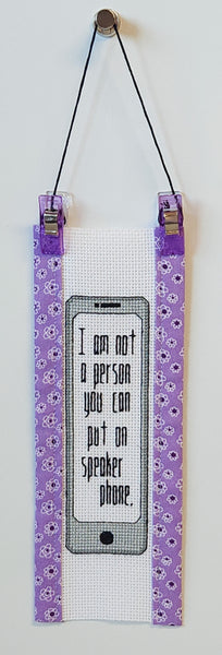 Not on Speakerphone - Custom Trim Cross Stitch Kit