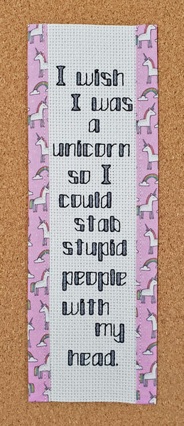 Stabby Unicorn - Cross Stitch Kit