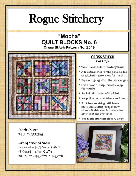Mocha / Quilt Blocks 6 - Cross Stitch Kit