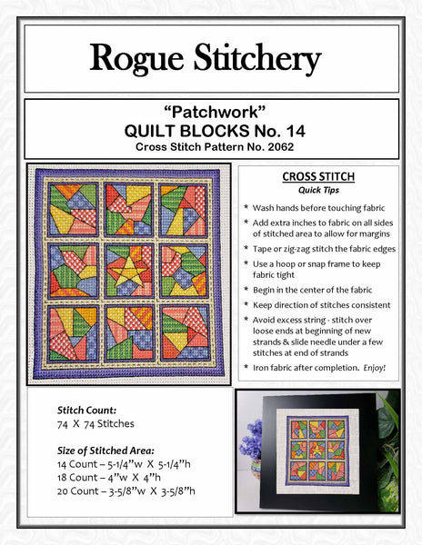 Patchwork / Quilt Blocks 14 - Cross Stitch Kit
