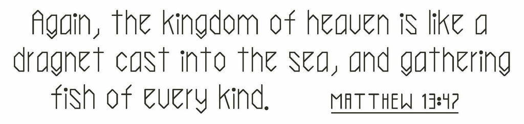 Matthew 13:47 - Digital Download Bible Verse – Rogue Stitchery, LLC