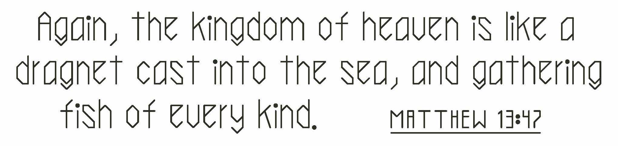 Matthew 13:47 - Digital Download Bible Verse – Rogue Stitchery, LLC
