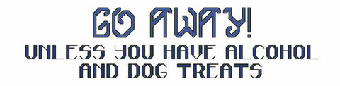 Alcohol & Dog Treats - Digital Download Phrase Pattern