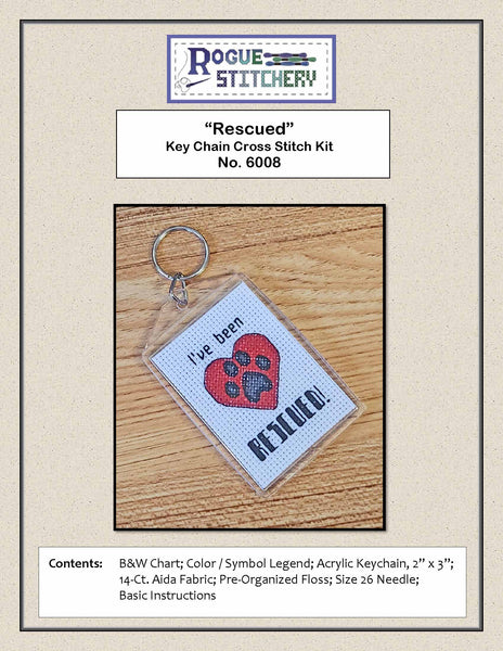 Rescued Keychain - Cross Stitch Kit