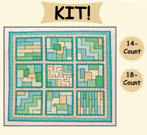 Aquatic Dreams / Quilt Blocks 13 - Cross Stitch Kit
