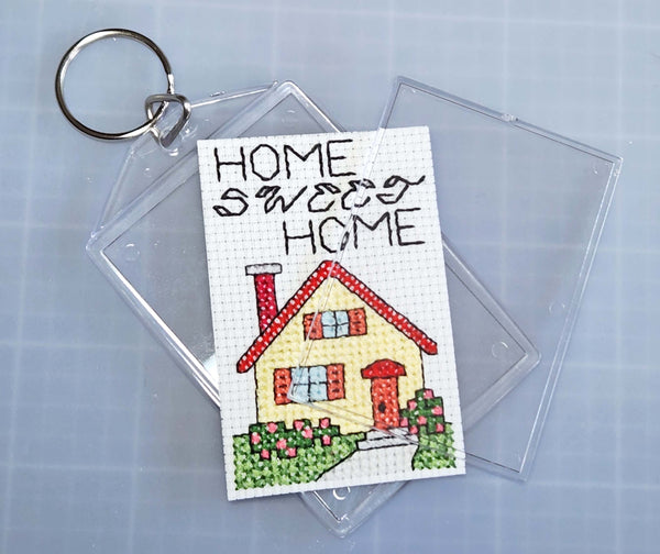 Home Sweet Home Keychain - Cross Stitch Kit