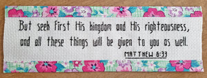 Matthew 6:33 - Custom Trim Cross Stitch Kit