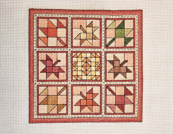 Autumn Leaves / Quilt Blocks 16 - Cross Stitch Kit