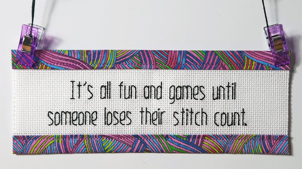 Fun & Games - Custom Trim Cross Stitch Kit