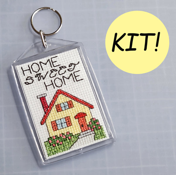 Home Sweet Home Keychain - Cross Stitch Kit