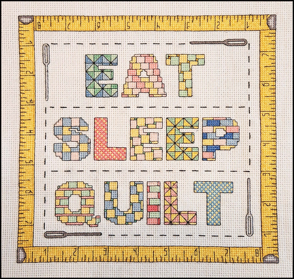 Eat Sleep Quilt - Cross Stitch Pattern