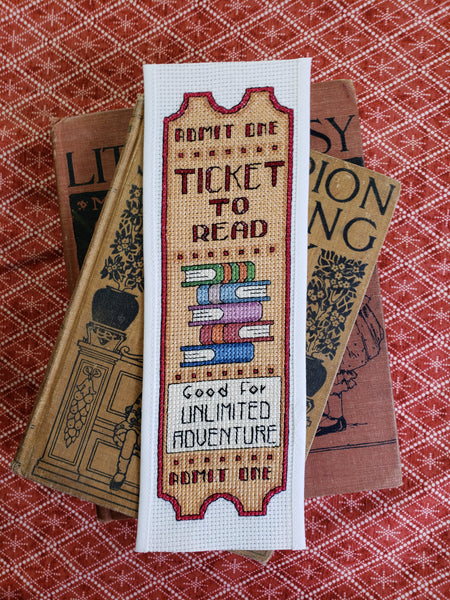Ticket to Read - Cross Stitch Kit