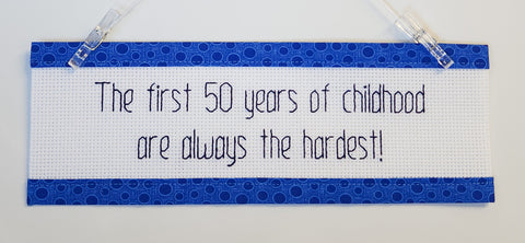 50 Years of Childhood - Custom Trim Cross Stitch Kit