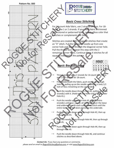 Do What Is Right / Roosevelt - Custom Trim Cross Stitch Kit