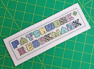 Patchwork Bookmark - Cross Stitch Pattern