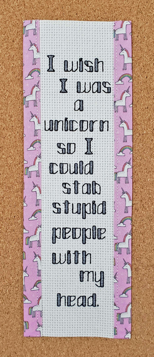 Stabby Unicorn - Cross Stitch Kit