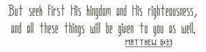 Matthew 6:33 - Digital Download Bible Verse