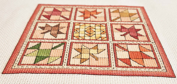 Autumn Leaves / Quilt Blocks 16 - Cross Stitch Pattern