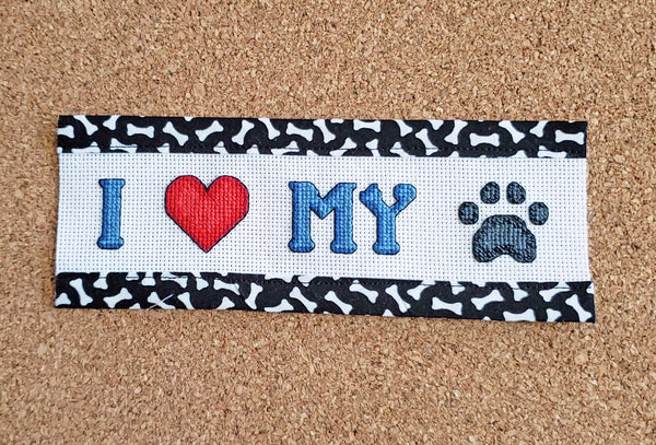 I Love My Dog/Cat - Cross stitch Pattern