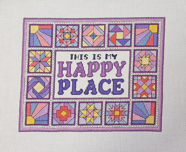 Happy Place Quilt Blocks - Cross Stitch Pattern