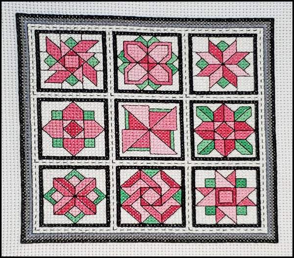 Carnations / Quilt Blocks 11 - Cross Stitch Kit