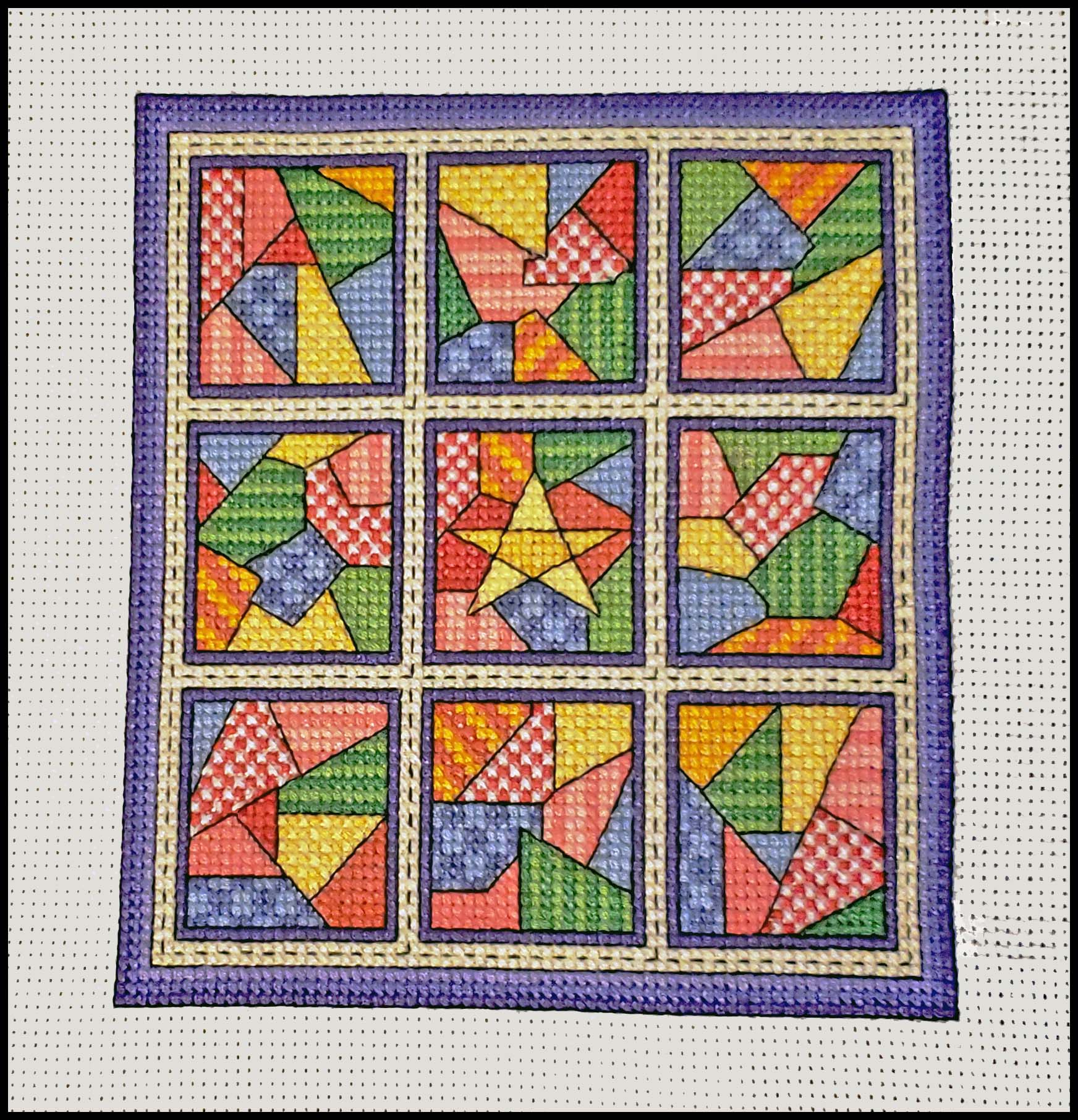 Jigsaw / Quilt Blocks 14 - Cross Stitch Pattern