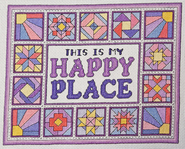 Happy Place Quilt Blocks - Cross Stitch Pattern