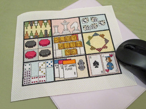 Play With My - Cross Stitch Pattern - Mouse Pad - digital pattern for printing