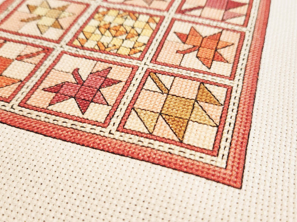 Autumn Leaves / Quilt Blocks 16 - Cross Stitch Pattern