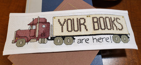 Your Books Are Here (Red) - Cross Stitch Pattern