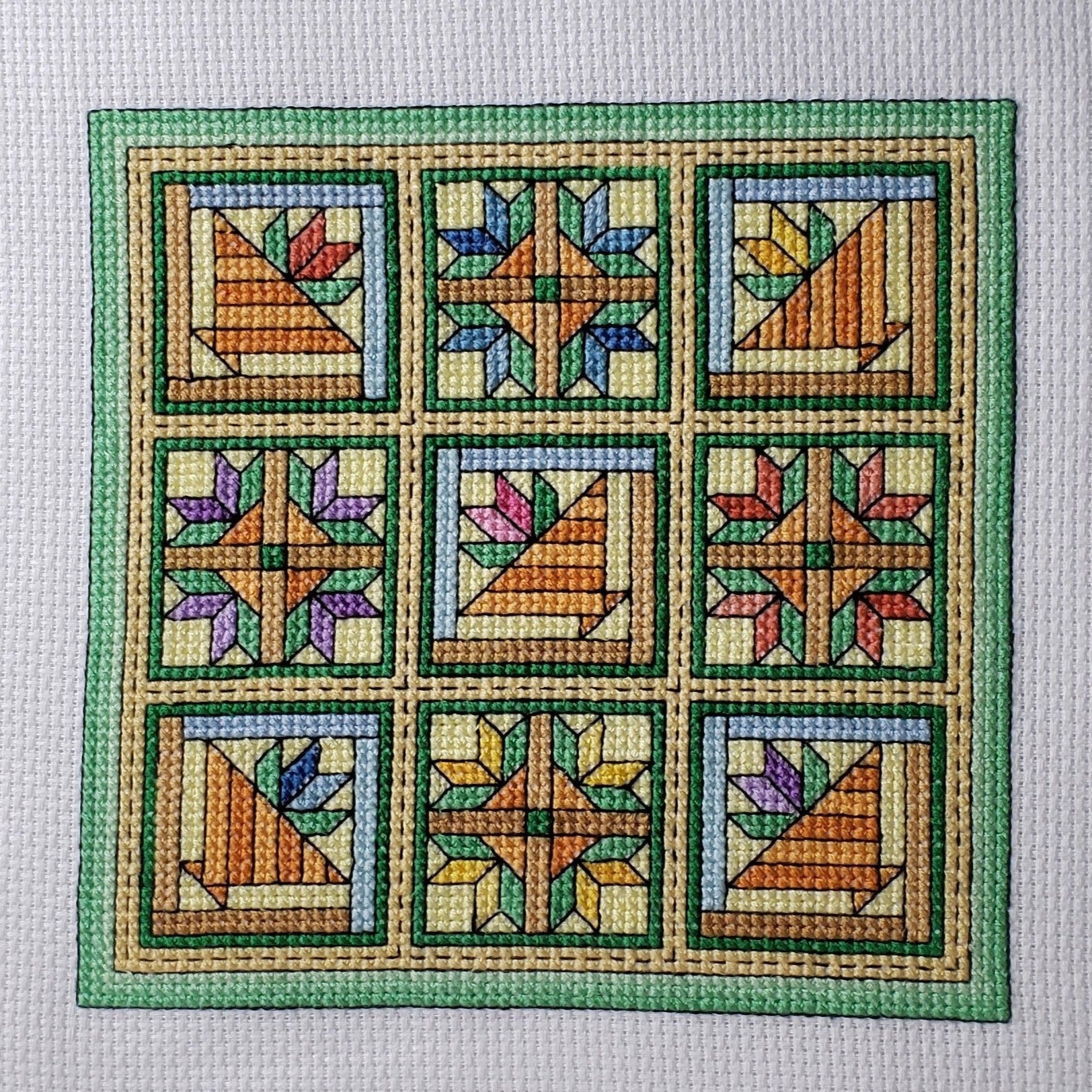 Flower Basket / Quilt Blocks 2 - Cross Stitch Pattern