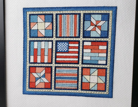 Stars & Stripes / Quilt Blocks 7 - Cross Stitch Pattern