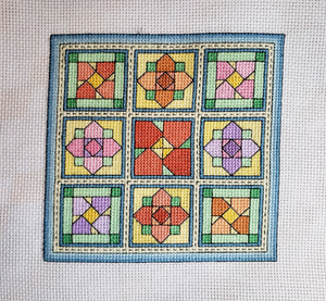 Spring Flowers / Quilt Blocks 9 - Cross Stitch Pattern
