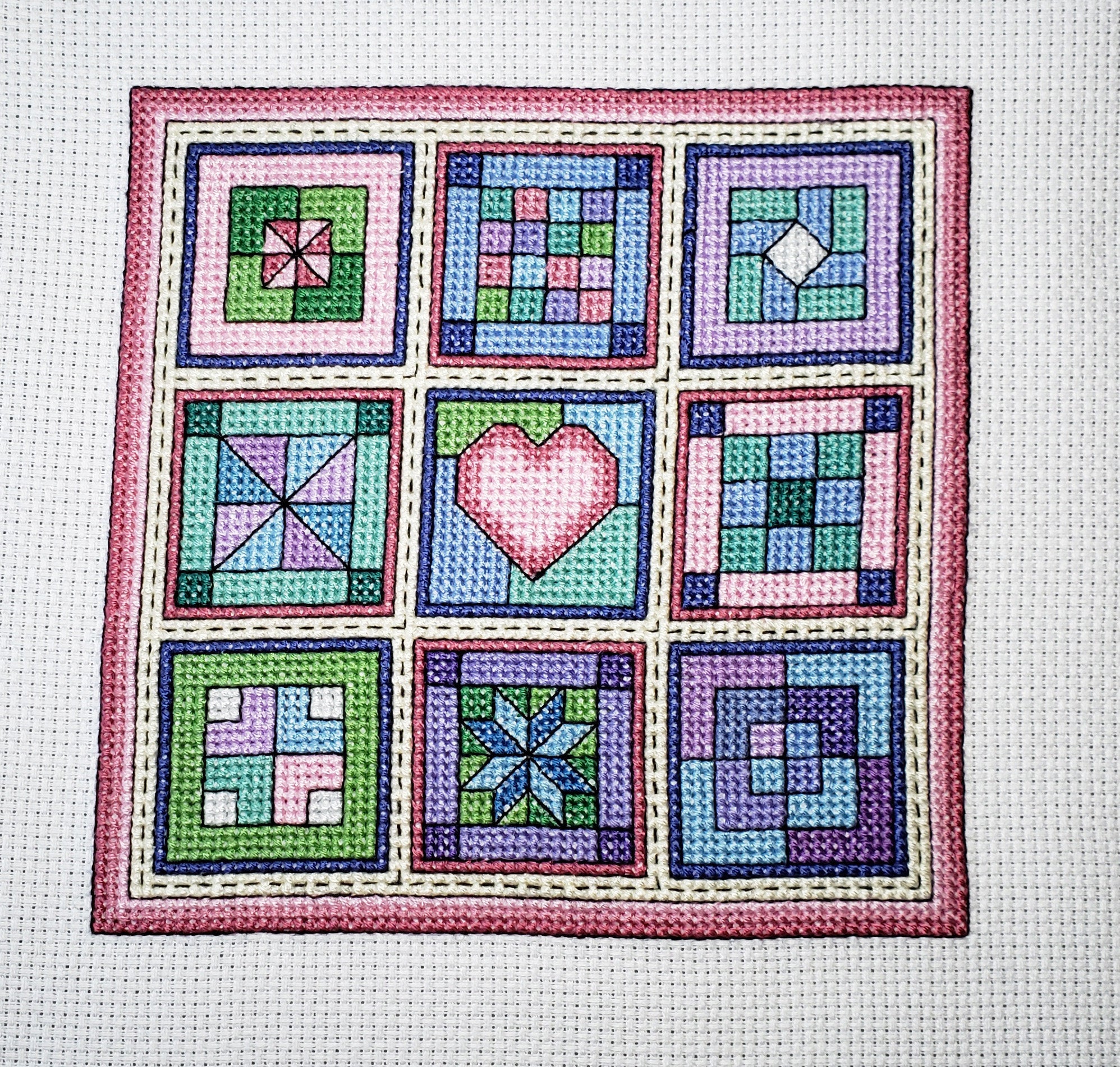 Cotton Candy / Quilt Blocks 10 - Cross Stitch Pattern